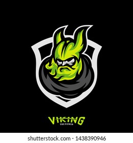Viking eSports Logo Design Vector. Viking Mascot Gaming Logo Concepts.