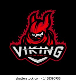Viking eSports Logo Design Vector. Viking Mascot Gaming Logo Concepts.