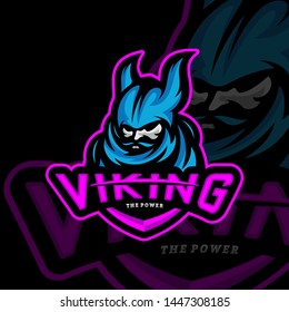 Viking eSports Logo Design Vector. Viking Mascot Gaming Logo Concepts.