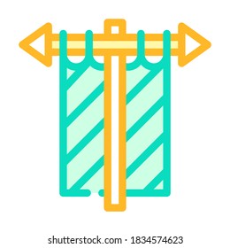 viking flag color icon vector. viking flag sign. isolated symbol illustration