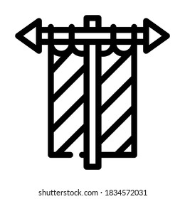 viking flag line icon vector. viking flag sign. isolated contour symbol black illustration