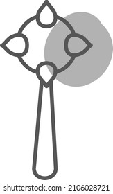 Viking flail, ilustración, vector sobre un fondo blanco.