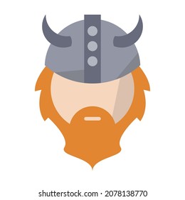 viking flat clipart vector illustration