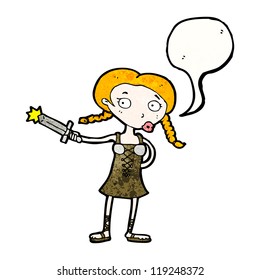 viking girl cartoon
