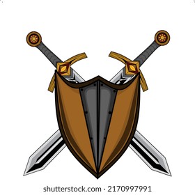 Viking gladiator tool illustration theme vector art can be used for stickers, screen printing, icons and more