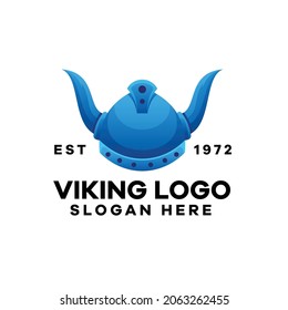 Viking Gradient Logo Design Template