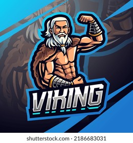 Viking gym mascot logo design