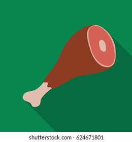 Viking ham icon in flate style isolated on white background. Vikings symbol stock vector illustration.