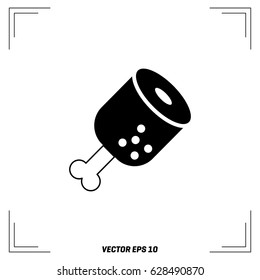 Viking ham icon on white background. Vikings symbol stock vector illustration.