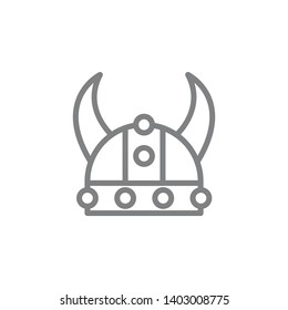 Viking, hat icon. Element of myphology icon. Thin line icon for website design and development, app development. Premium icon