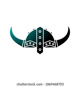 viking hat vector. viking helmet icon. icon vector illustration