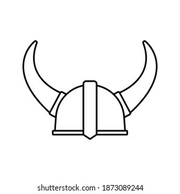 viking hat vector. viking helmet icon. icon vector illustration