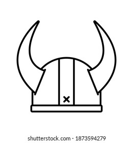 viking hat vector. viking helmet icon. icon vector illustration