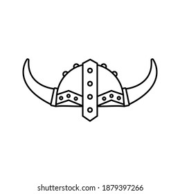 viking hat vector. viking helmet icon. icon vector illustration