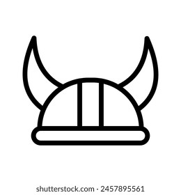 viking hat vector. viking helmet icon color editable