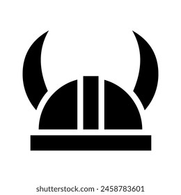 viking hat vector. viking helmet icon color editable