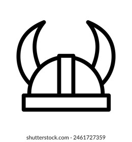 viking hat vector. viking helmet icon color editable