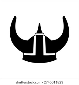 viking hat vector. viking helmet icon color editable