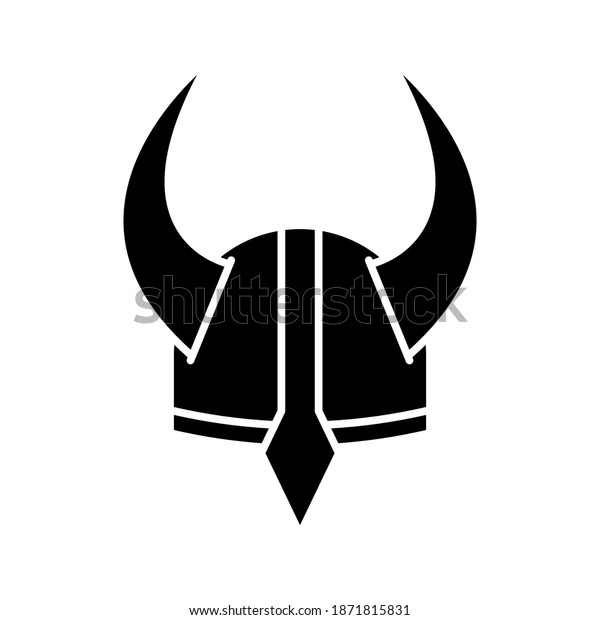 Viking Hat Vector Viking Helmet Icon Stock Vector (Royalty Free ...