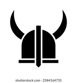 viking hat vector on white background