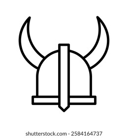 viking hat vector on white background