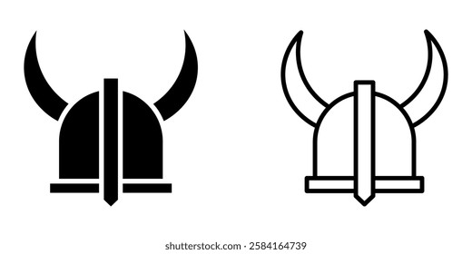 viking hat vector on white background