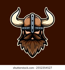 viking cabeça personagem isolado desenho linha arte estilo esboço clássico vintage design ilustração