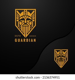 Viking Head Chief Vector Logo