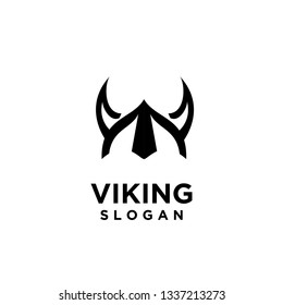 viking head helmet  logo icon designs vector illustration template