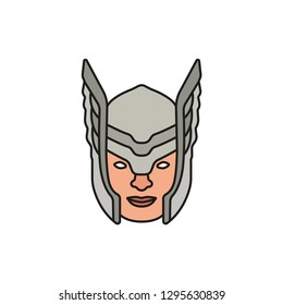 Viking head icon
