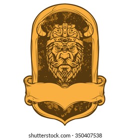 viking head illustration