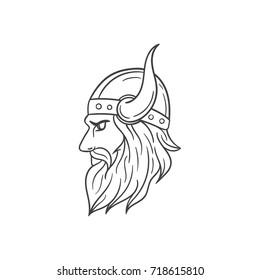 viking head illustration