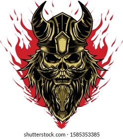 Viking head illustration available for your custom project