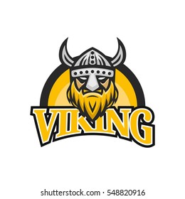 Viking head logo design 