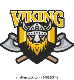 Logo-Design des Viking-Kopfes 