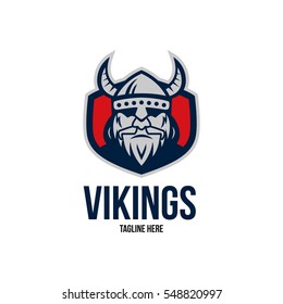 Viking head logo design 