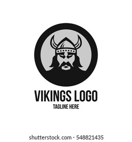 Viking head logo design 