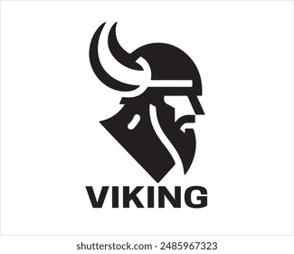 Viking Head Logo Design Icon Symbol Plantilla de Vector.