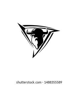 viking head logo initial logo concept