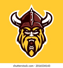 Viking head logo mascot for esport or sport team