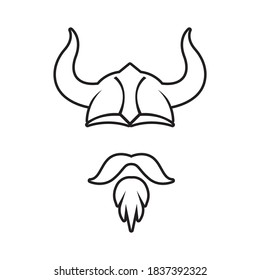 logotipo de la cabeza de vicio y vector de símbolo