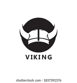 viking head logo and symbol vector