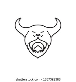 logotipo de la cabeza de vicio y vector de símbolo