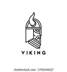 Viking Head Logo Template, vector illustration Eps10