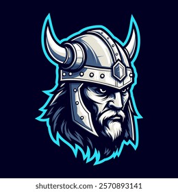 Viking head mascot creative design
