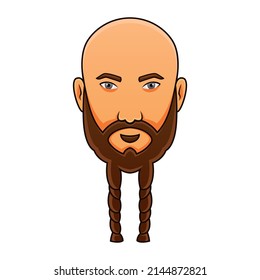 Viking head mascot illustration. Premium logo