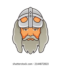 Viking head mascot illustration. Premium logo