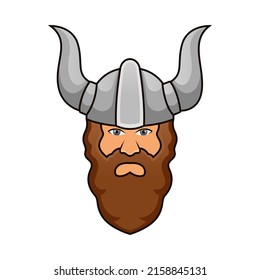  Viking head mascot illustration. Premium logo