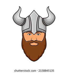  Viking head mascot illustration. Premium logo