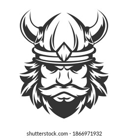 Viking Head Mascot Illustration vector 